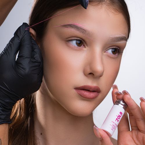 Нитка для розмітки брів Zola рожева, 30м