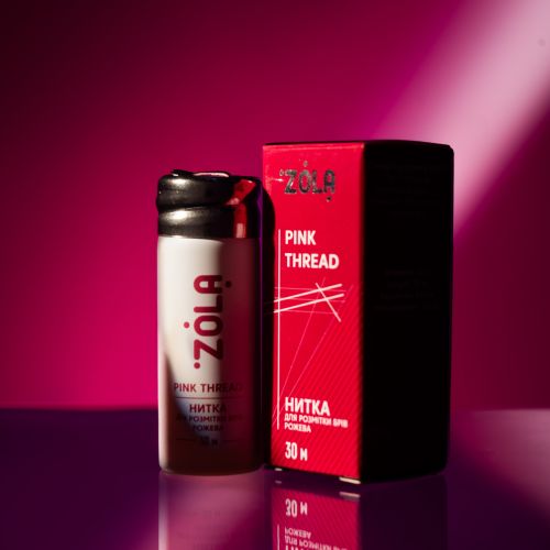 Нитка для разметки бровей Zola розовая, 30м